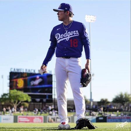 　５回を３安打無失点に抑えた山本（ロサンゼルス・ドジャース提供）