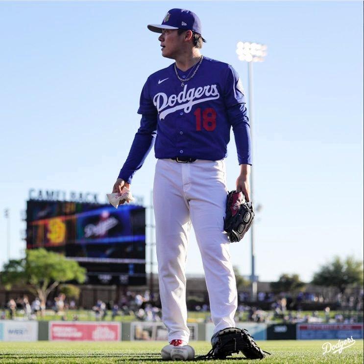 　５回を３安打無失点に抑えた山本（ロサンゼルス・ドジャース提供）