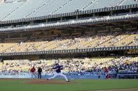 　エンゼルス戦に先発登板したドジャース・大谷＝ロサンゼルス（共同）