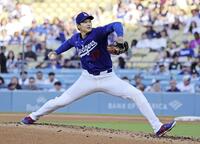エンゼルス戦に先発登板したドジャース・大谷翔平（提供・共同通信社）