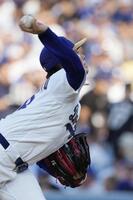 　ダイヤモンドバックスとの開幕戦に先発したドジャース・山本＝ロサンゼルス（共同）