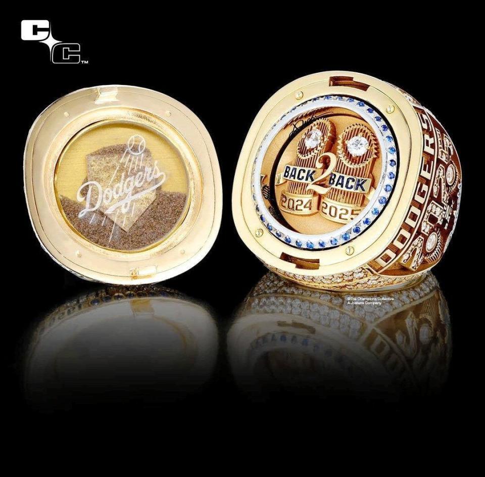 　ドジャースの優勝リング（ロサンゼルス・ドジャース提供）