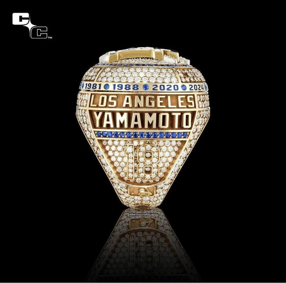 　ドジャースの優勝リング（ロサンゼルス・ドジャース提供）