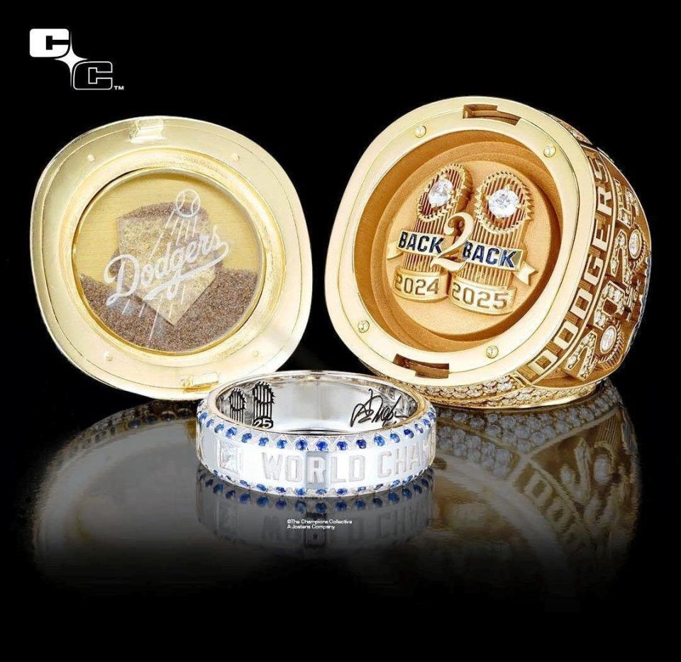 　ドジャースの優勝リング（ロサンゼルス・ドジャース提供）