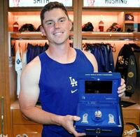 優勝リングを受け取るスミス（ロサンゼルス・ドジャース提供）