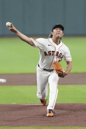 エンゼルス戦に先発でメジャー初登板した今井（共同）