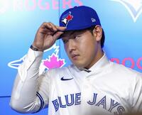ブルージェイズ・岡本和真（提供・共同通信社）