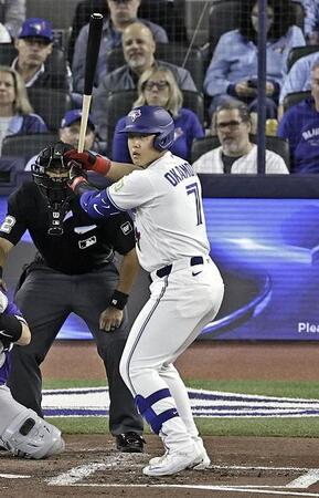 ブルージェイズ・岡本和真（提供・共同通信社）