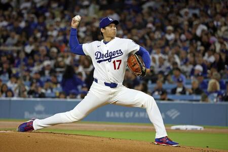 ガーディアンズ戦に先発で今季初登板した大谷（共同）