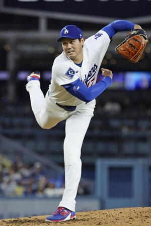 ガーディアンズ戦に先発で今季初登板した大谷（共同）