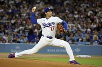 ガーディアンズ戦に先発で今季初登板した大谷（共同）