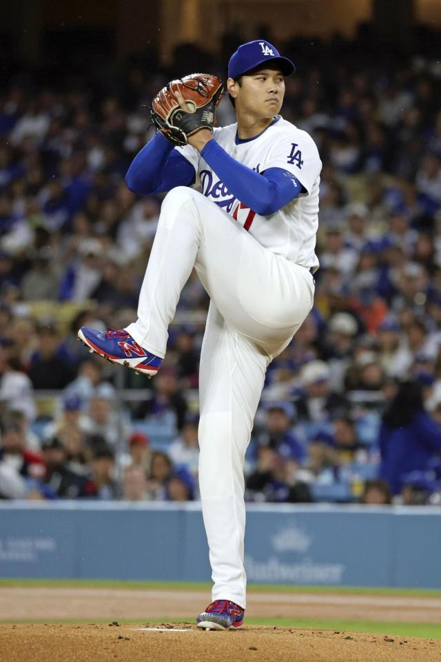 ガーディアンズ戦に先発で今季初登板した大谷（共同）