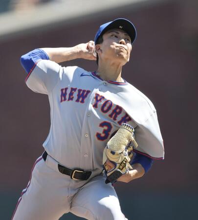 　ジャイアンツ戦に先発したメッツ・千賀＝サンフランシスコ（共同）