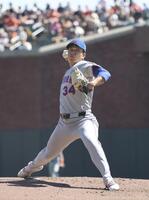 　ジャイアンツ戦に先発したメッツ・千賀＝サンフランシスコ（共同）