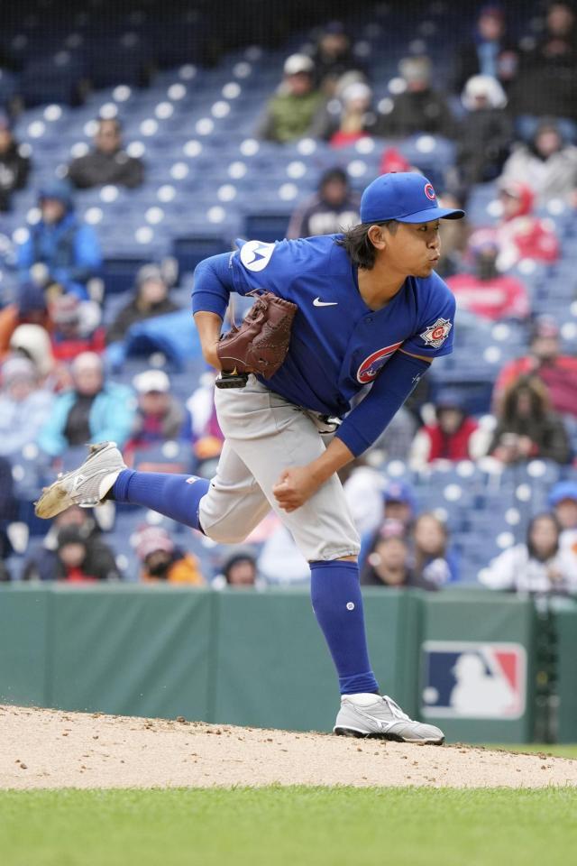 　ガーディアンズとのダブルヘッダー第２試合に先発したカブス・今永。５回０／３を３安打１失点で勝敗は付かなかった＝クリーブランド（共同）