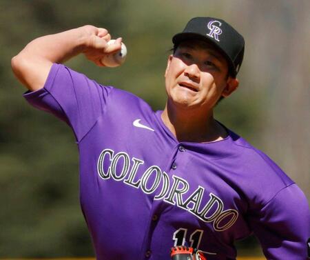 　６回１失点で今季初勝利を挙げたロッキーズ・菅野（ゲッティ＝共同）