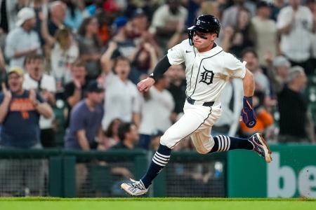 　タイガースのマゴニグル＝１４日、米ミシガン州デトロイト（ゲッティ＝共同）