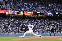 メッツ戦に先発登板した大谷。打者としては先発メンバーから外れ、５年ぶりに投手専念での出場となった（提供・共同通信社）