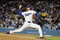 メッツ戦に先発登板した大谷（共同）