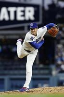 メッツ戦に先発登板した大谷（共同）
