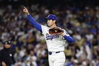 メッツ戦に先発登板し、６回２安打１失点で２勝目を挙げた大谷。５年ぶりに投手専念での出場となった（共同）