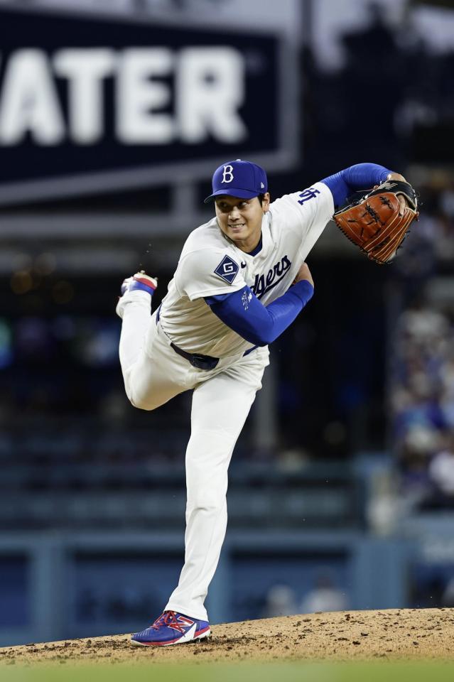 メッツ戦に先発登板した大谷（共同）