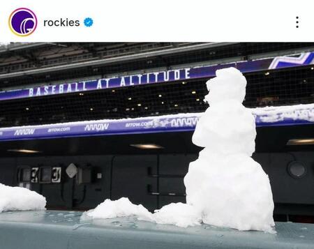 　ロッキーズの球団公式インスタグラム（ｒｏｃｋｉｅｓ）より
