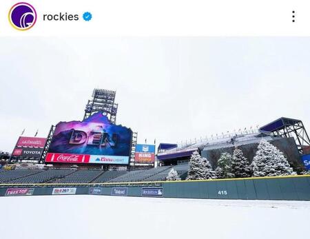 　ロッキーズの球団公式インスタグラム（ｒｏｃｋｉｅｓ）より