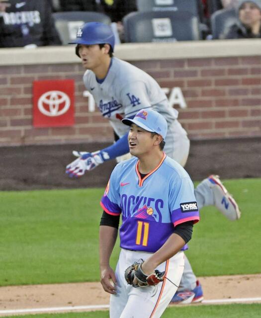 大谷翔平の膝が“くの字”に 極寒のクアーズフィールドで凍えながら勝利