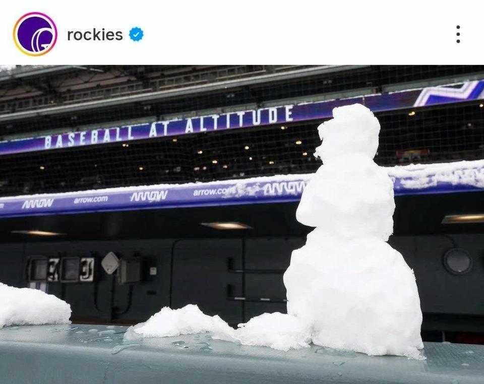 　ロッキーズの球団公式インスタグラム（ｒｏｃｋｉｅｓ）より