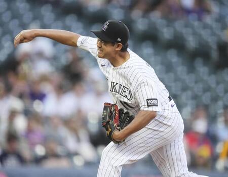 　パドレス戦に先発したロッキーズ・菅野＝デンバー（ＡＰ＝共同）