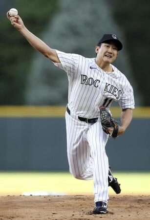 　パドレス戦に先発したロッキーズ・菅野＝デンバー（ゲッティ＝共同）