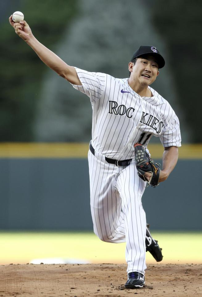 　パドレス戦に先発したロッキーズ・菅野＝デンバー（ゲッティ＝共同）