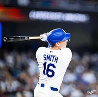 　三回、先制３ランを放ったスミス（ロサンゼルス・ドジャース提供）