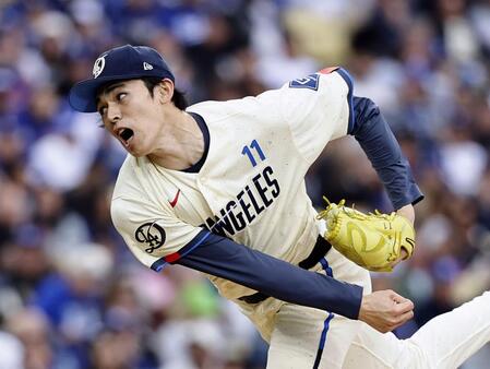 　カブス戦に先発した佐々木（提供・共同通信社）