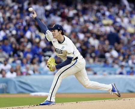 　カブス戦に先発した佐々木（共同）