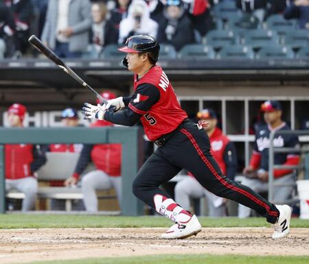 　ナショナルズ戦の９回、二ゴロだった村上。５打数無安打に終わった（共同）