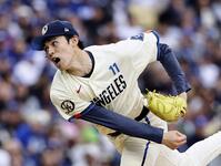 　カブス戦に先発した佐々木（提供・共同通信社）