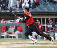 　ナショナルズ戦の９回、二ゴロだった村上。５打数無安打に終わった（共同）