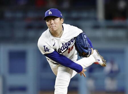 マーリンズ戦に先発した山本（共同）