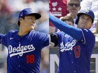 ドジャース・山本由伸（左）と大谷翔平