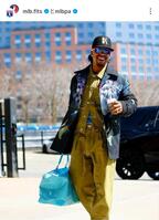 　球場入りするメッツのリンドーア。ＭＬＢ選手会のインスタグラム（ｍｌｂｐａ）より