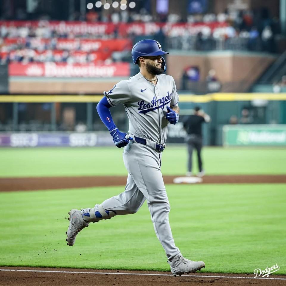 キャリア初の１試合３本塁打をマークしたパヘス（ロサンゼルス・ドジャース提供）