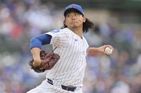 先発し、６回１失点、１０奪三振の好投で４勝目を挙げた今永（ゲッティ＝共同）