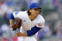 先発し、６回１失点、１０奪三振の好投で４勝目を挙げた今永（ゲッティ＝共同）