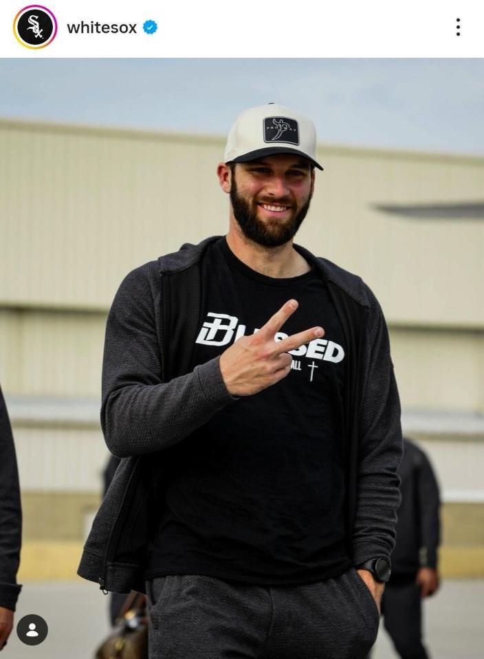 シアトルへ移動するピーターズ。ホワイトソックスのインスタグラム（ｗｈｉｔｅｓｏｘ）より