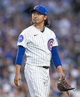 　４回、ブルワーズ打線につかまり４失点したカブス・今永＝シカゴ（ゲッティ＝共同）