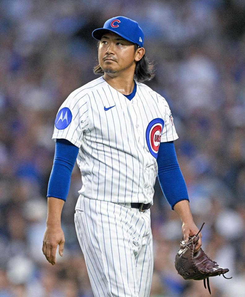 　４回、ブルワーズ打線につかまり４失点したカブス・今永＝シカゴ（ゲッティ＝共同）