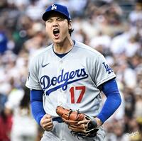 パドレス戦に先発して、４勝目を挙げた大谷翔平（ロサンゼルス・ドジャース提供）