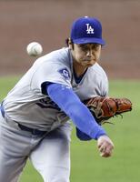 　パドレス戦に先発し、５回無失点の好投で４勝目を挙げたドジャース・大谷＝サンディエゴ（共同）